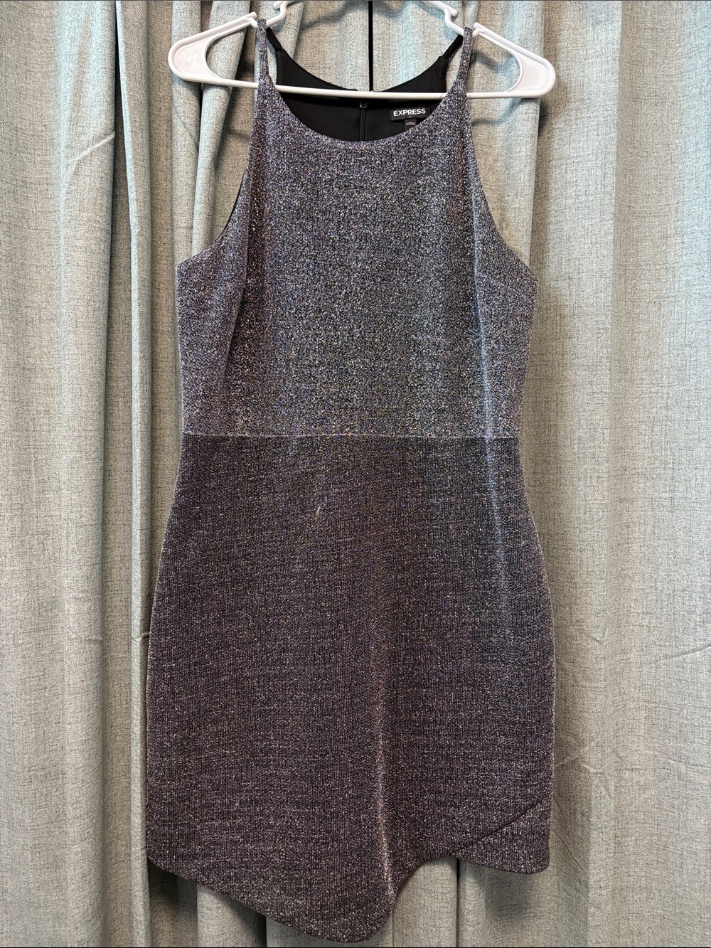 Express Metallic Mini Dress